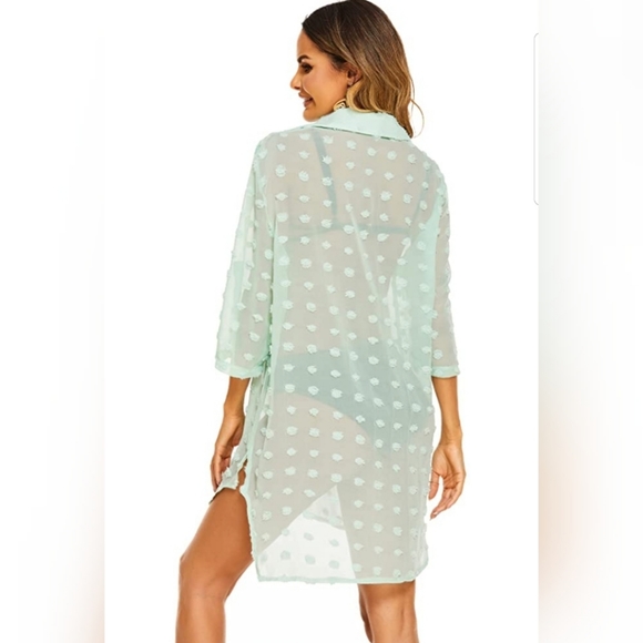 🌞Cover Up Shirt Bikini Beachwear Bathing Suit - Picture 3 of 4